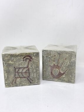 Pendleton Blue and Gold Labeled Candle Block